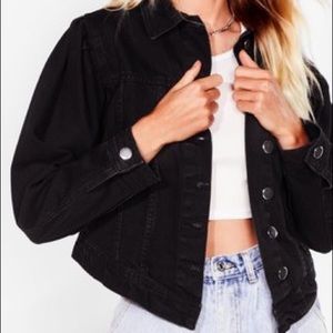 NWT Nasty Gal Black Crop Jacket